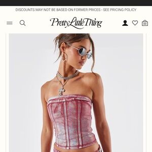 Pink Two-Piece Mini Crop Top for Night Out